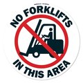 Signmission No Forklifts 16in Non-Slip Floor Marker, 6PK, 16 in L, 16 in H, FD-2-C-16-6PK-99910 FD-2-C-16-6PK-99910